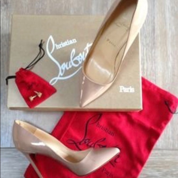 Christian Louboutin Shoes - Nude Patent Pigalle Christian Louboutin